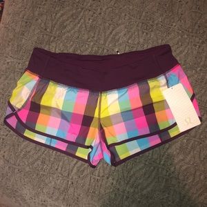 Lululemon colorful plaid shorts